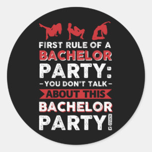 Je Praat Niet Over Dit Bachelorfeest! Ronde Sticker