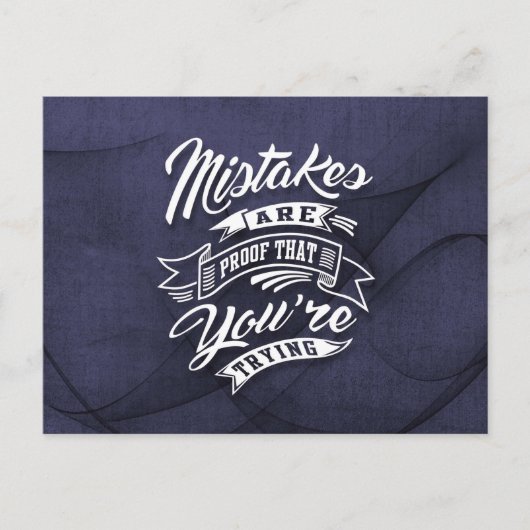 Je probeert - Inspirerend offertes. Briefkaart (Voorkant)