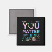 Je probleem Happy Suicide Awareness Support Graphi Magneet (Voorkant / Achterkant)