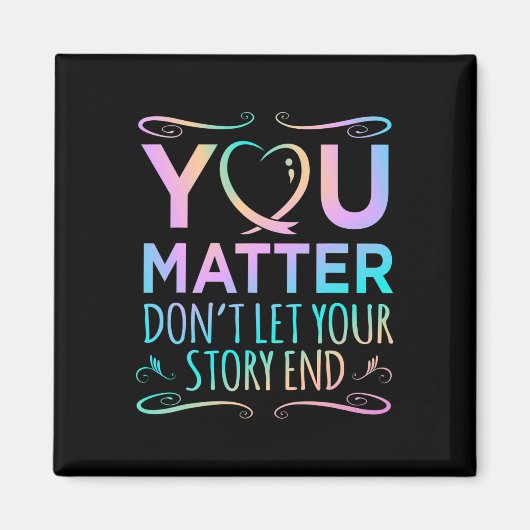 Je probleem Happy Suicide Awareness Support Graphi Magneet (Voorkant)