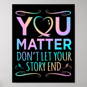 Je probleem Happy Suicide Awareness Support Graphi Poster