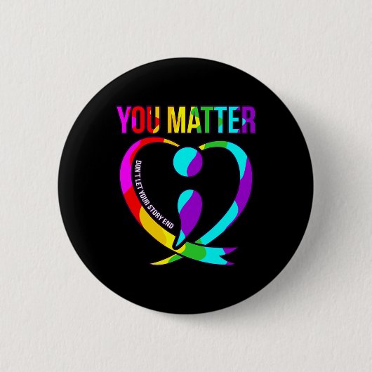 Je probleem Happy Suicide Awareness Support Graphi Ronde Button 5,7 Cm (Voorkant)