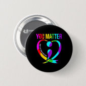 Je probleem Happy Suicide Awareness Support Graphi Ronde Button 5,7 Cm (Voorkant /achterkant)