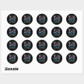 Je probleem Happy Suicide Awareness Support Graphi Ronde Sticker (Vel)