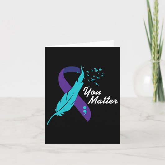 Je Probleem Ribbon Suicide Awareness Geestelijke G Kaart (Voorkant)