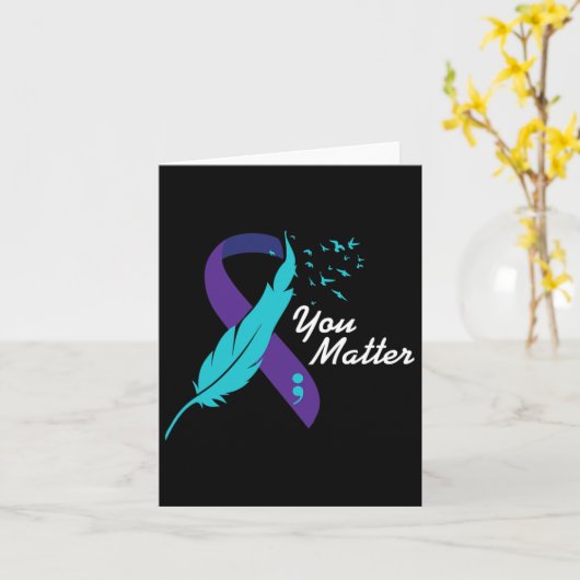 Je Probleem Ribbon Suicide Awareness Geestelijke G Kaart (Gele Bloem)