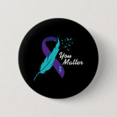 Je Probleem Ribbon Suicide Awareness Geestelijke G Ronde Button 5,7 Cm (Voorkant)