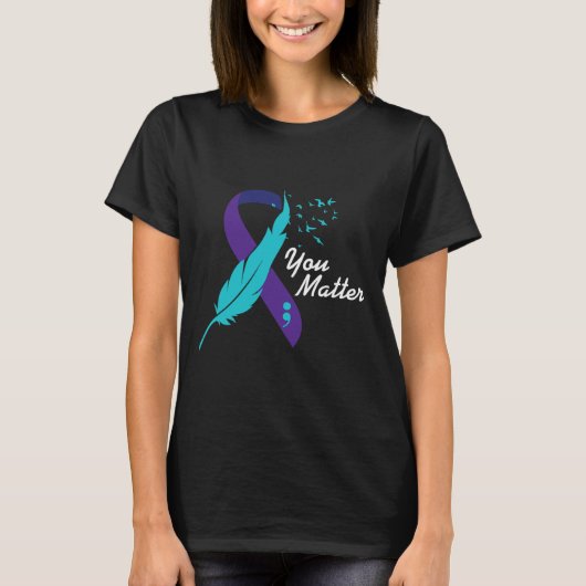 Je Probleem Ribbon Suicide Awareness Geestelijke G T-shirt (Voorkant)