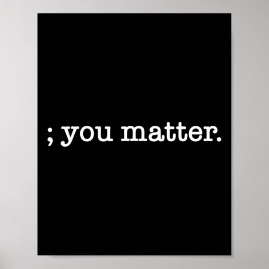 Je probleem Semicolon zelfmoordpreventie bewustzij Poster (Voorkant)