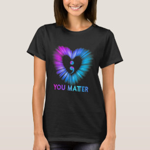 Je probleem zelfmoordpreventie bewustzijn Blauwgro T-shirt