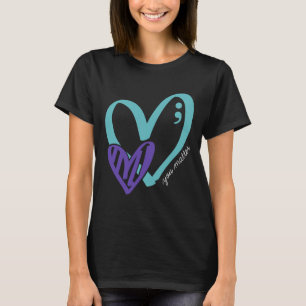Je probleem zelfmoordpreventie bewustzijn Blauwgro T-shirt