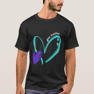 Je probleem zelfmoordpreventie bewustzijn Blauwgro T-shirt
