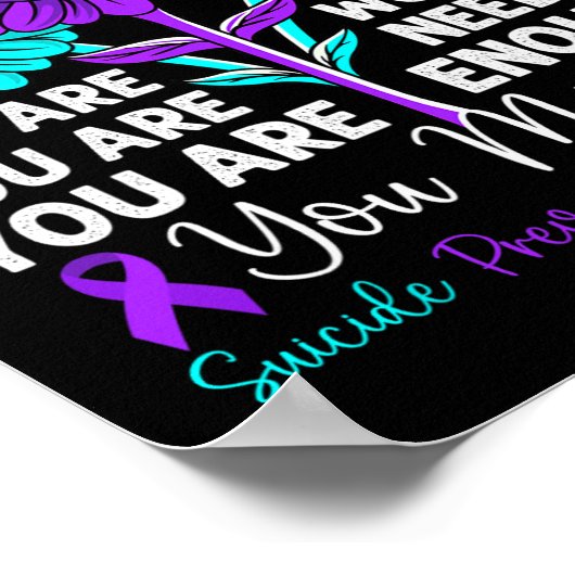 Je probleem zelfmoordpreventie bewustzijn positief poster (Hoek)