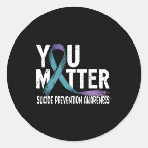 Je probleemondersteuning Zelfmoordpreventie Bewust Ronde Sticker
