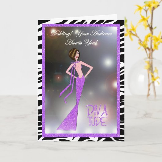 Je publiek wacht op je, Dahling. Kaart (Gele Bloem)