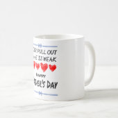 Je pullout-spel is een zwakke gelukkige vaderdag koffiemok (Voorkant rechts)