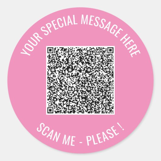 Je QR-code Aangepaste tekst en kleuren Stickers Ca (Voorkant)