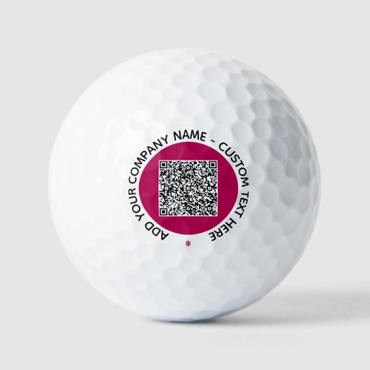 Je QR-code aangepaste tekst golfballen sjabloon (Voorkant)
