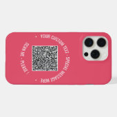Je QR-code Aangepaste tekst iPhone Hoes Kies kleur Hoesje (Achterkant horizontaal)