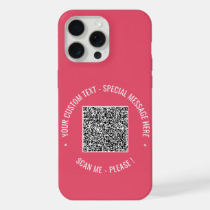 Je QR-code Aangepaste tekst iPhone Hoes Kies kleur 15 Pro Max Case
