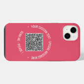 Je QR-code Aangepaste tekst iPhone Hoesje Kies kle (Achterkant horizontaal)