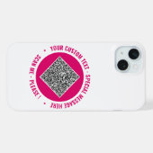 Je QR-code Aangepaste tekst iPhone Hoesje Kies kle 15 Plus Case (Achterkant horizontaal)