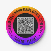 Je QR-code aangepaste tekst Persoonlijke papieren Bordje (Voorkant)
