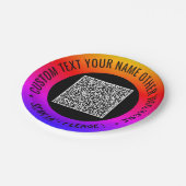 Je QR-code aangepaste tekst Persoonlijke papieren Bordje (Gekanteld)