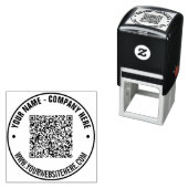 Je QR-code aangepaste tekst ronde stempel voorbeel (In situ)