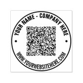Je QR-code aangepaste tekst ronde stempel voorbeel (Design)