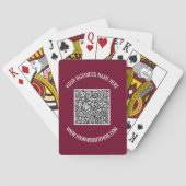 Je QR-code aangepaste tekst speelkaarten sjabloon (Achterkant)
