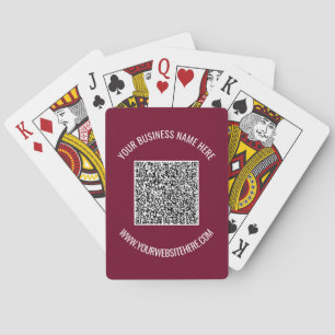 Je QR-code aangepaste tekst speelkaarten sjabloon
