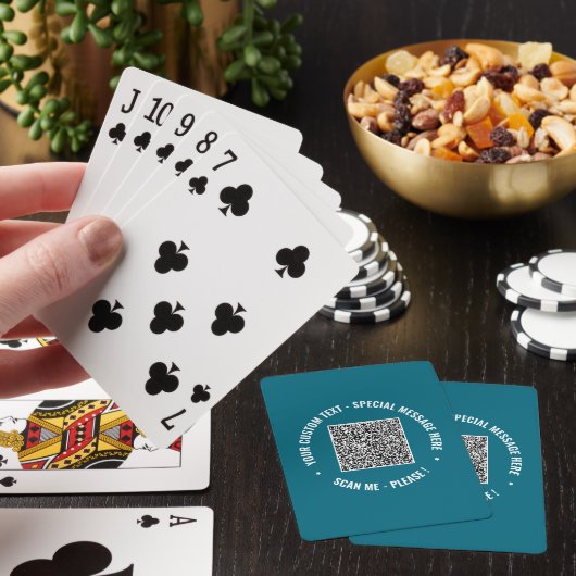 Je QR-code aangepaste tekst speelkaarten voorbeeld (Insitu)