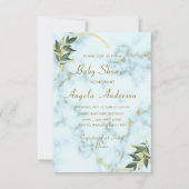 Je QR Code Baby Boy Shower Uitnodigingen Voorbeeld (Voorkant)