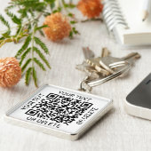 Je QR Code Business Promotion of Event ID Pass Sleutelhanger (Zijkant)