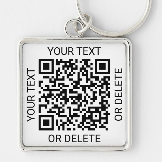 Je QR Code Business Promotion of Event ID Pass Sleutelhanger (Voorkant)