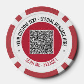 Je QR-code en aangepaste tekst Poker Chips Voorbee (Achterkant)