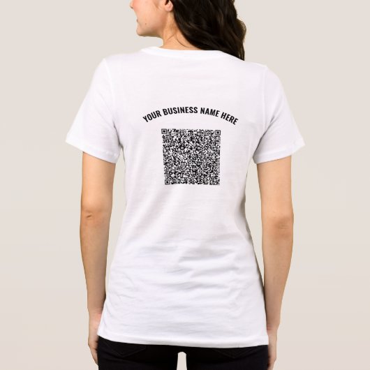 Je QR-code en aangepaste tekst promotiebedrijf Tri-Blend Shirt (Achterkant)