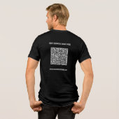 Je QR-code en aangepaste tekst promotiebedrijf Tri-Blend Shirt (Achterkant volledig)