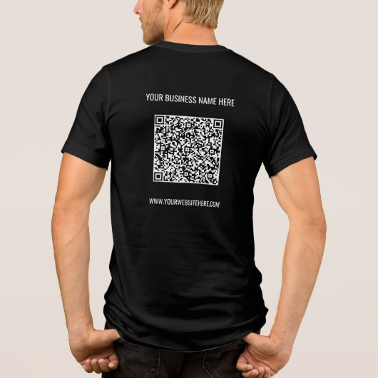 Je QR-code en aangepaste tekst promotiebedrijf Tri-Blend Shirt (Achterkant)