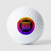 Je QR-code en aangepaste tekst stempels golfballen (Voorkant)