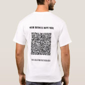 Je QR-code en aangepaste tekst T-Shirt-promotie T-shirt (Achterkant)