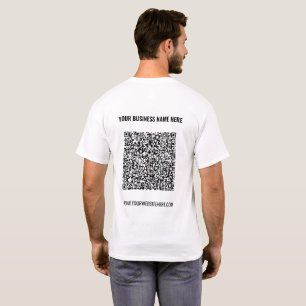 Je QR-code en aangepaste tekst T-Shirt-promotie T-shirt