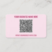 Je QR-code en aangepaste tekst visitekaartje (Voorkant)