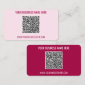 Je QR-code en aangepaste tekst visitekaartje (Voorkant / Achterkant)