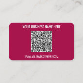 Je QR-code en aangepaste tekst visitekaartje (Achterkant)
