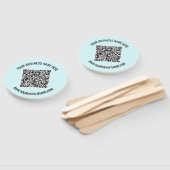 Je QR-code en aangepaste tekstpromotiemodel Handwaaier (Niet-gemonteerd)