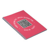 Je QR-code en notitieboekvoorbeeld met aangepaste  Notitieboek (Rechterzijde)