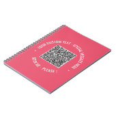 Je QR-code en notitieboekvoorbeeld met aangepaste  Notitieboek (Linkerzijde)