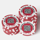 Je QR-code en tekst merk pokerfiches voorbeeld Poker Chips (Opstapeling)